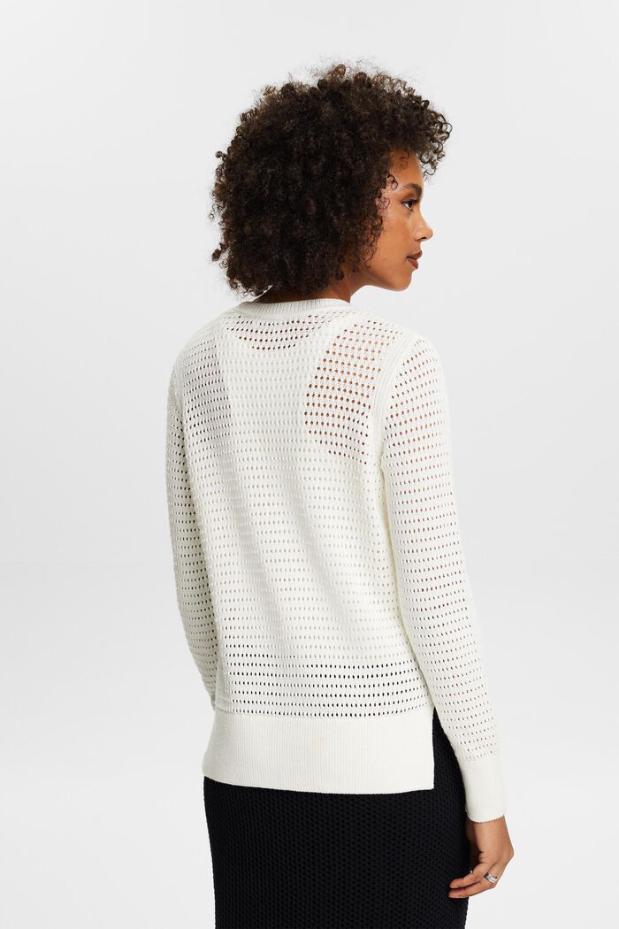 Pullover in mesh, OFF WHITE, detail image number 2
