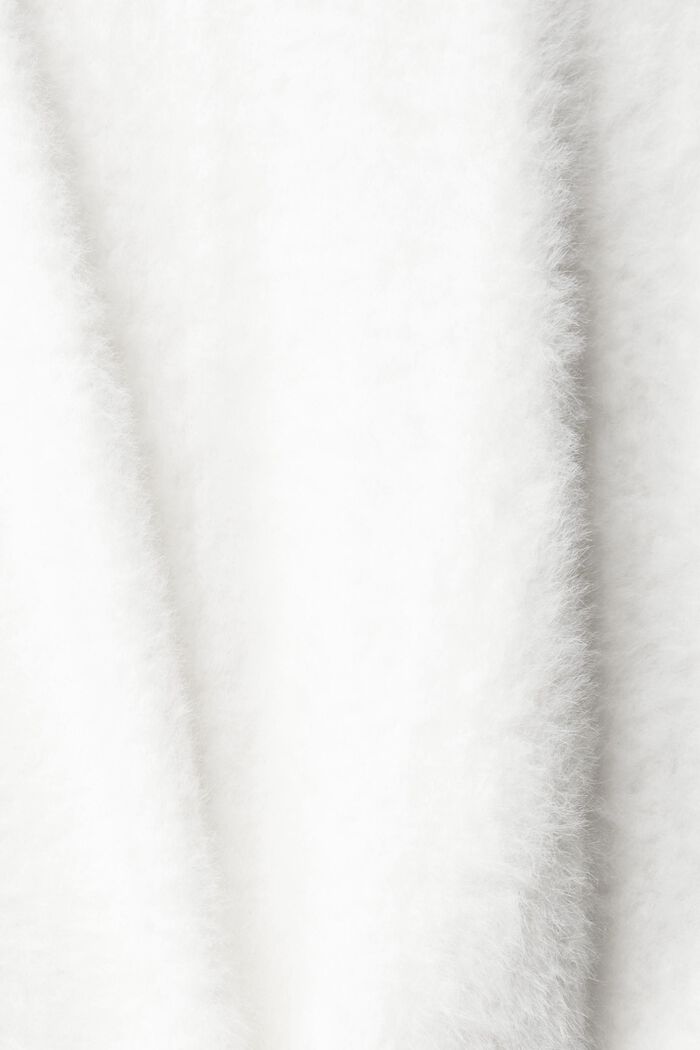 Pullover in pelliccia sintetica con collo a lupetto, OFF WHITE, detail image number 4