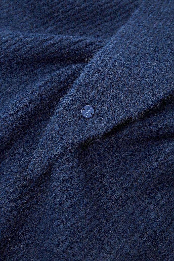 Sciarpa triangolare in maglia a coste, NAVY, detail image number 1