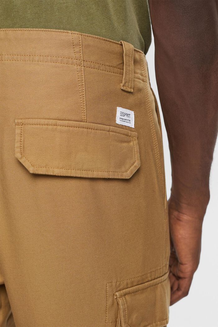 Pantaloni cargo in cotone, CAMEL, detail image number 4