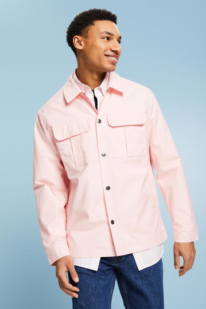Overshirt in twill, PASTEL PINK, detail image number 4
