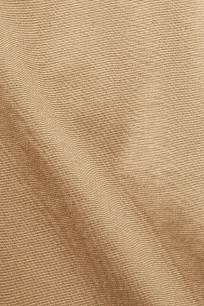 Pantaloncini in twill con risvolto, BEIGE, detail image number 6