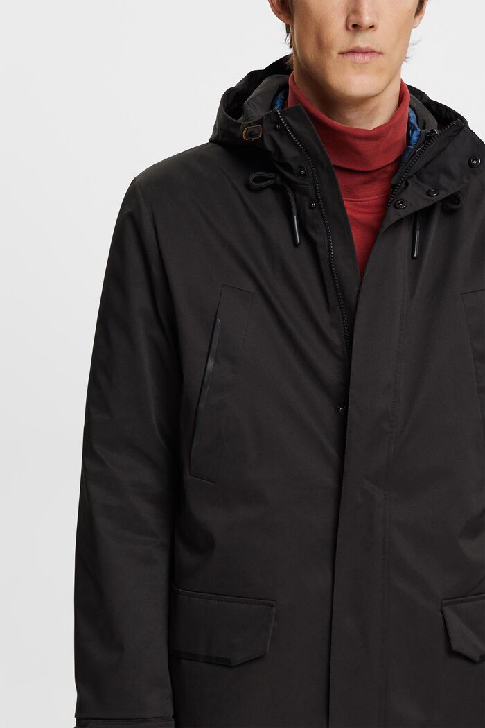 Giacca parka con fodera rimovibile, BLACK, detail image number 0