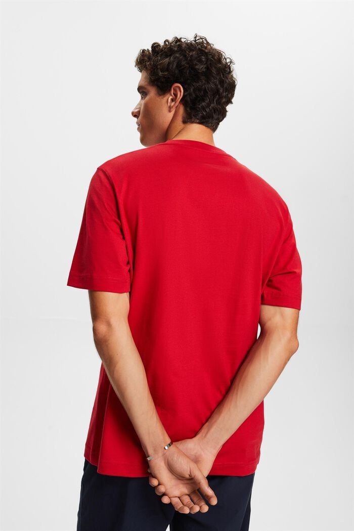 T-shirt a maniche corte con logo, DARK RED, detail image number 3