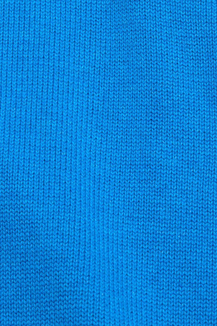 Pullover a maglia in cotone sostenibile, BRIGHT BLUE, detail image number 1