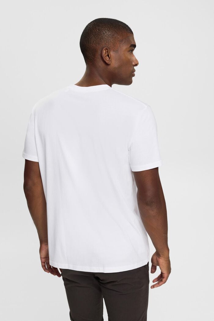 T-shirt in jersey, 100% cotone, WHITE, detail image number 3