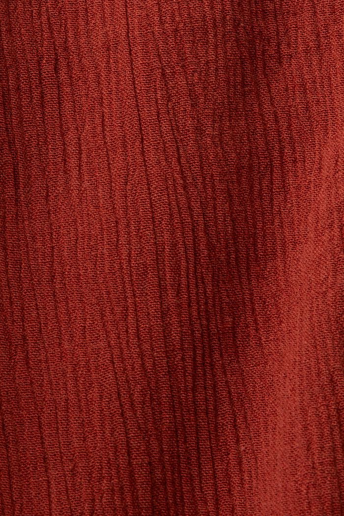 Camicia oversize stropicciata, TERRACOTTA, detail image number 6