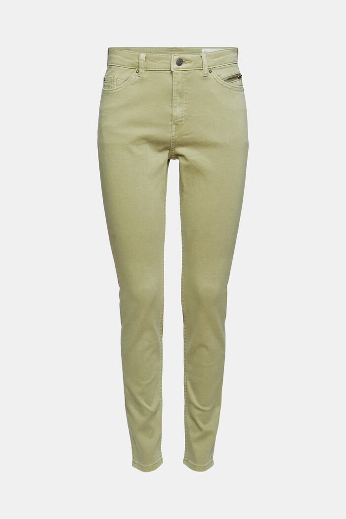 Pantaloni stretch con dettaglio con zip, LIGHT KHAKI, detail image number 2