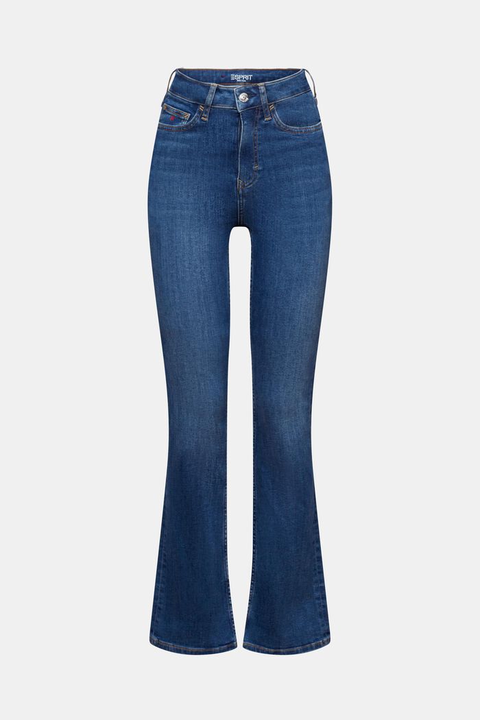 Jeans bootcut premium a vita alta, BLUE MEDIUM WASHED, detail image number 6