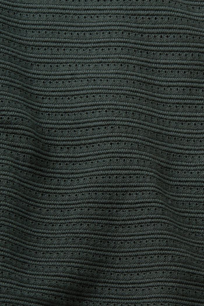 Maglione in maglia mista a righe, DARK TEAL GREEN, detail image number 5