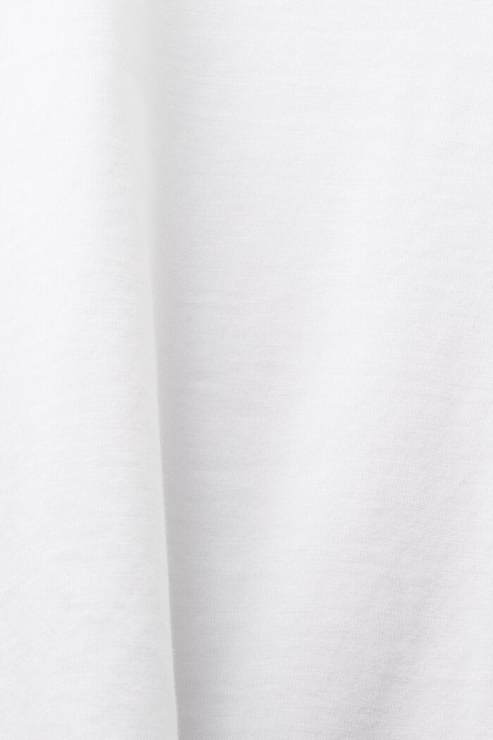 Maglietta in cotone Pima con girocollo, WHITE, detail image number 5