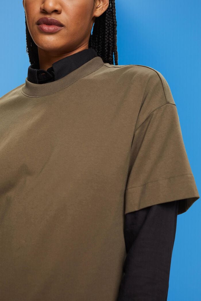 abito in jersey, KHAKI GREEN, detail image number 2