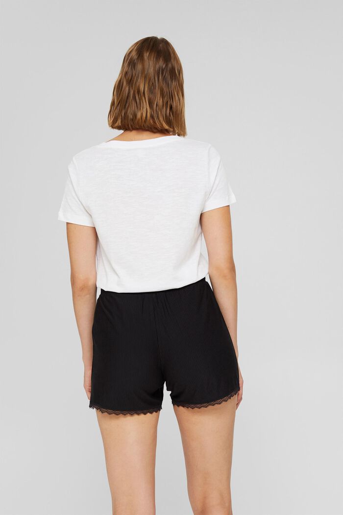 Shorts da pigiama con pizzo, LENZING™ ECOVERO™, BLACK, detail image number 3