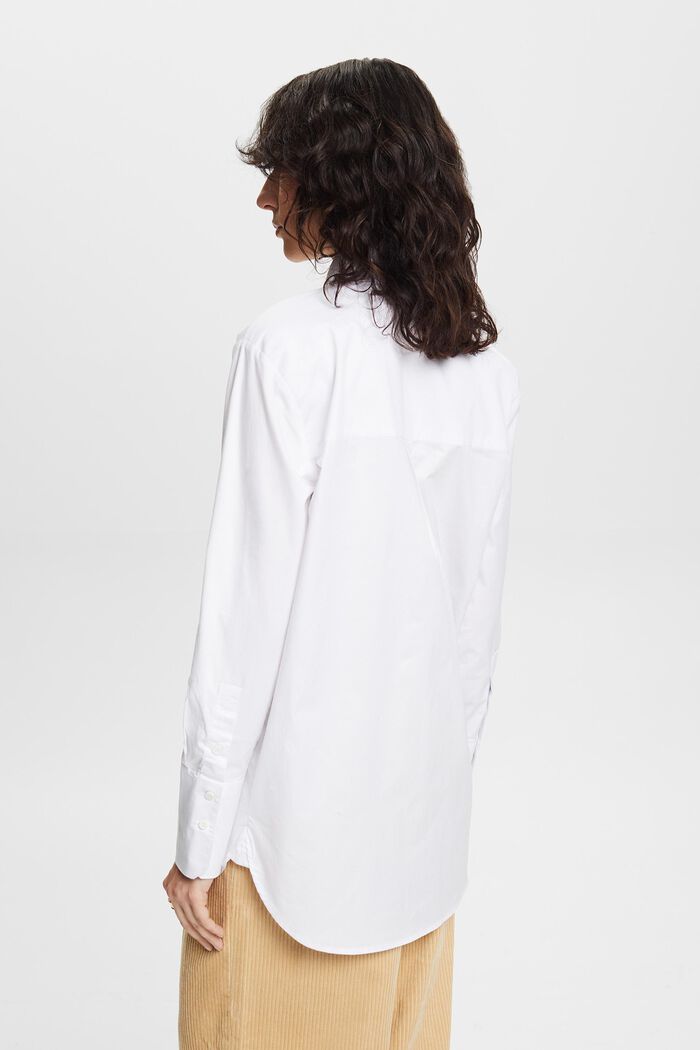 Camicia blusata dal taglio ampio, WHITE, detail image number 4