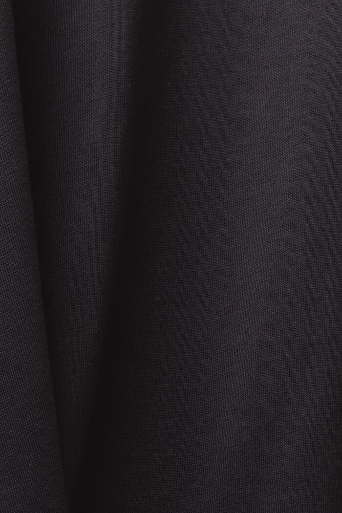 T-shirt in jersey di cotone con logo, BLACK, detail image number 5