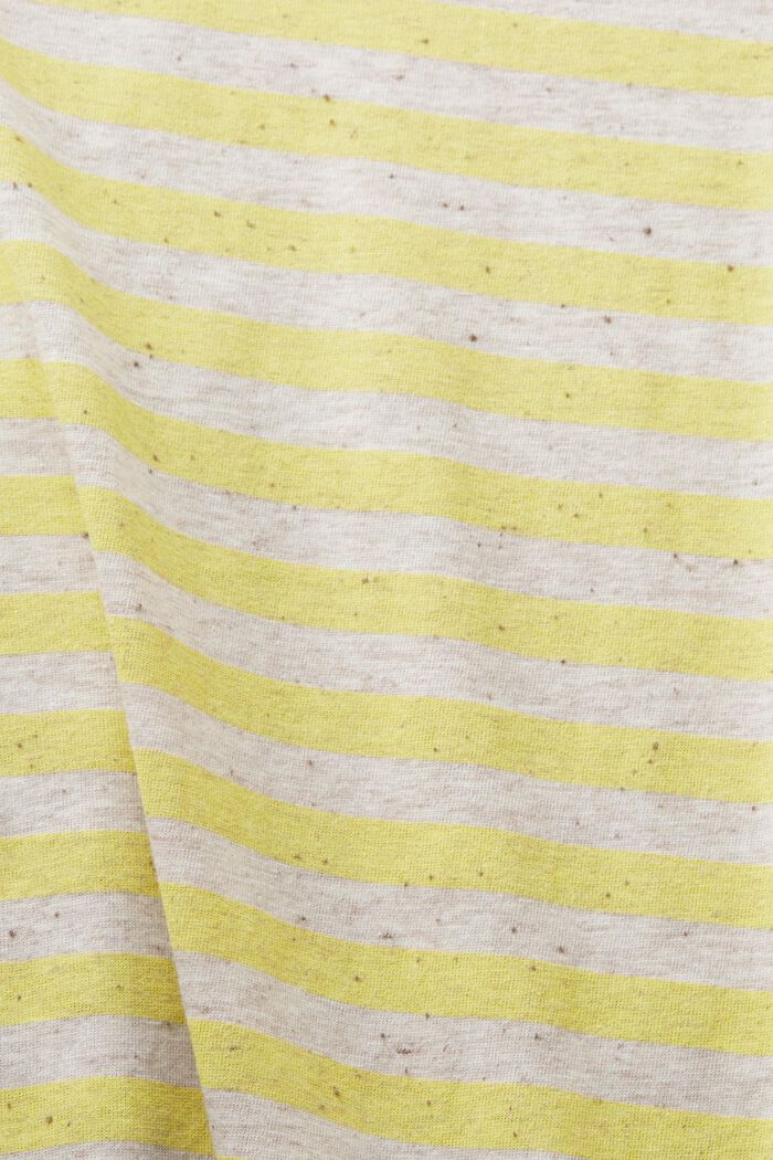 Maglia a maniche lunghe in jersey a righe, PASTEL YELLOW, detail image number 4