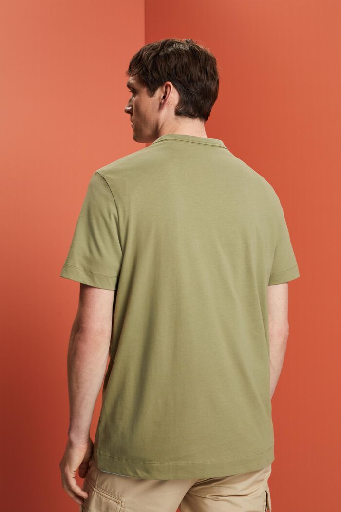 T-shirt in jersey con stampa sul petto, 100% cotone, LIGHT KHAKI, detail image number 3