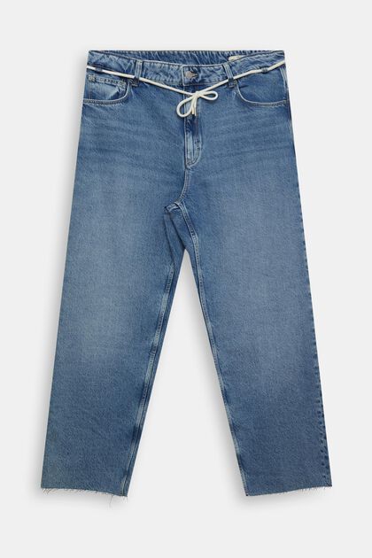 Jeans dad fit in denim di cotone sostenibile
