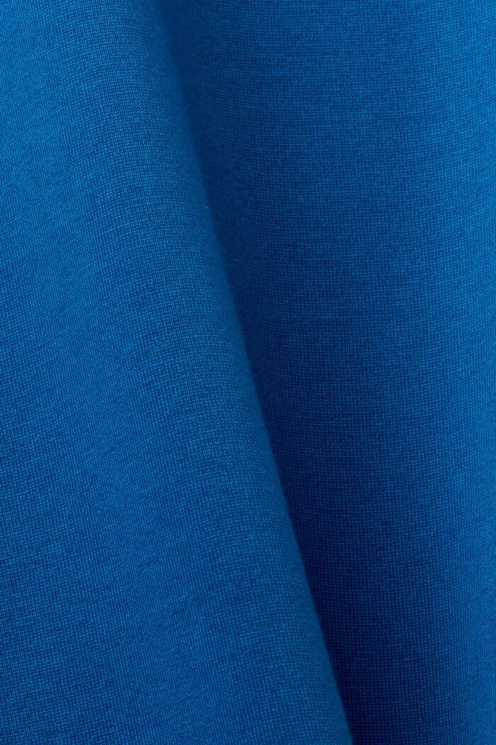 T-shirt a girocollo in jersey di 100% cotone, DARK BLUE, detail image number 4