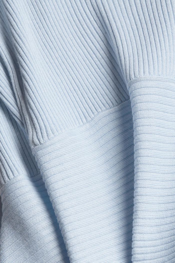 Riciclato: cardigan aperto a coste, LIGHT BLUE, detail image number 4