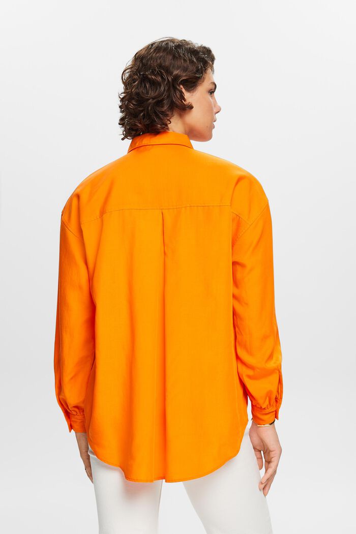 Camicia blusata oversize, BRIGHT ORANGE, detail image number 3