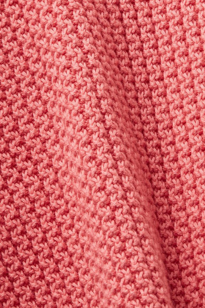 Pullover a girocollo in maglia strutturata, PINK, detail image number 4