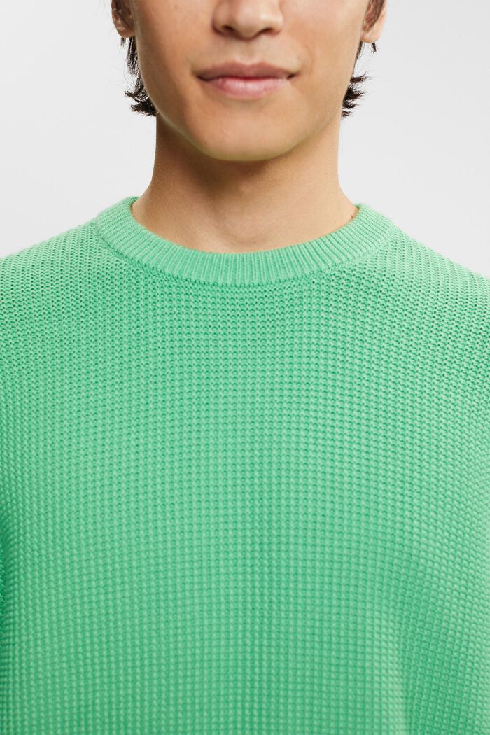 Pullover in puro cotone, GREEN, detail image number 0
