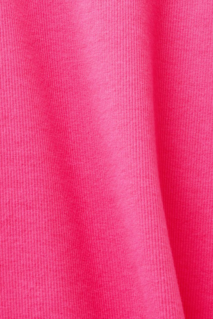 Canotta in jersey di cotone con logo, PINK FUCHSIA, detail image number 4