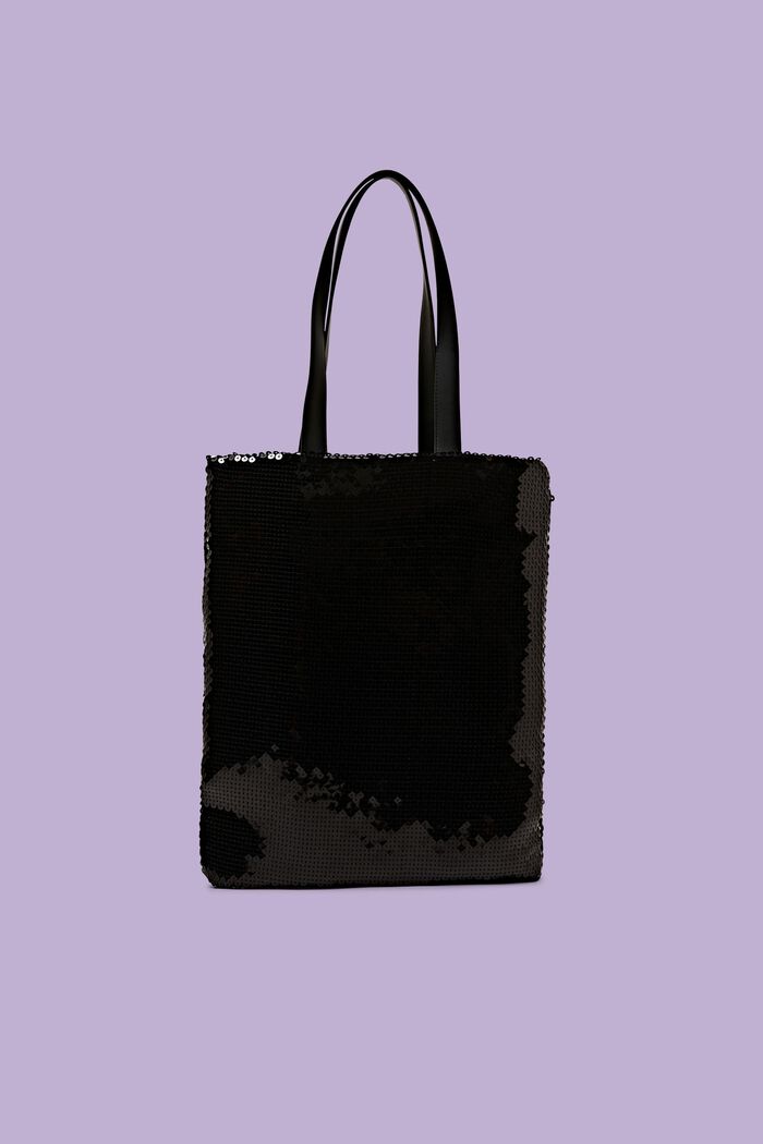 Tote Bag con paillettes, BLACK, detail image number 0