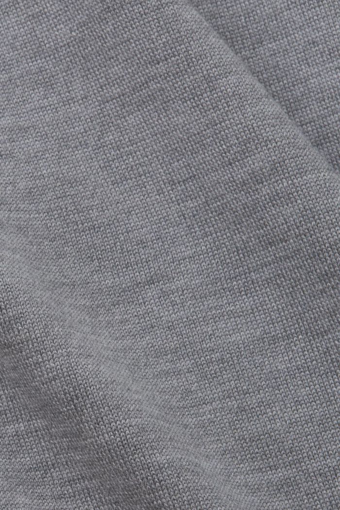 Pullover girocollo in lana, GREY, detail image number 5