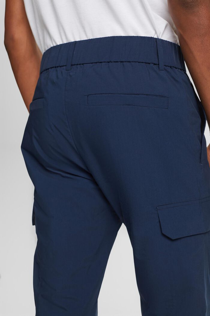 Pantaloni cargo con vita elasticizzata, NAVY, detail image number 4
