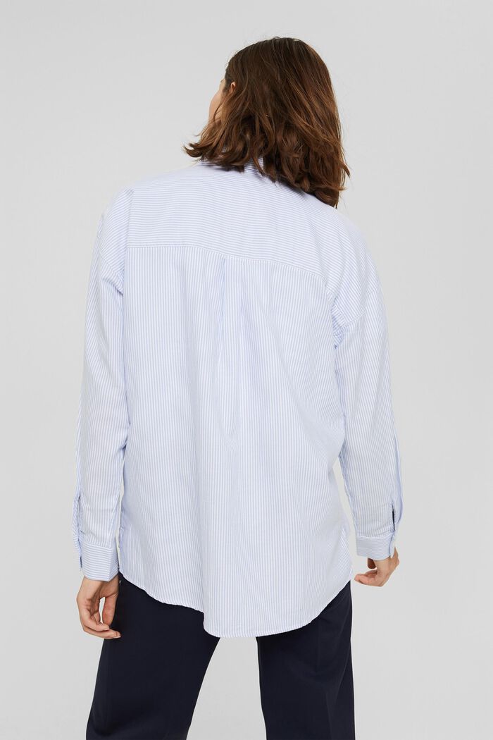 Camicia blusata in 100% cotone biologico, PASTEL BLUE, detail image number 3
