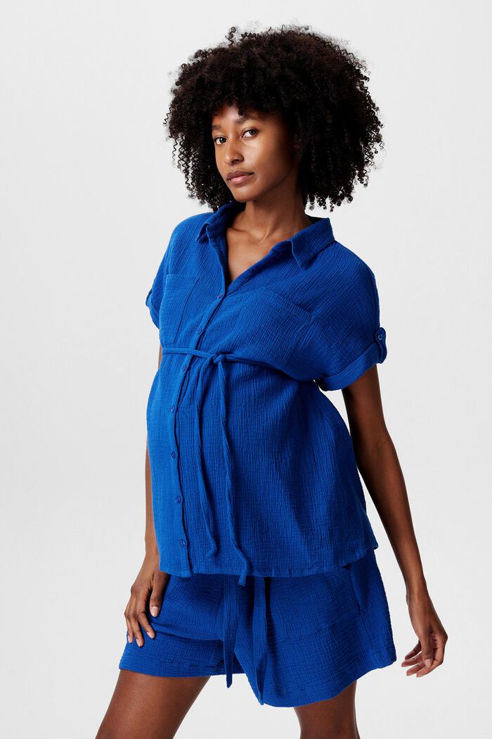 MATERNITY Blusa a maniche corte, ELECTRIC BLUE, detail image number 0