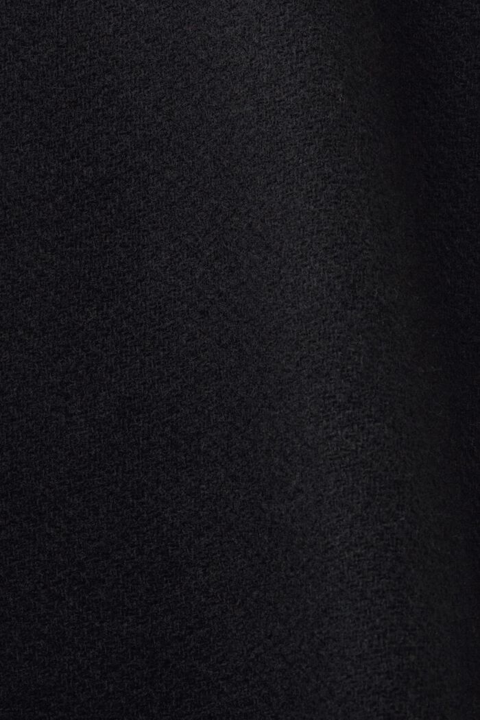 Cappotto con cappuccio rimovibile in misto lana, BLACK, detail image number 5