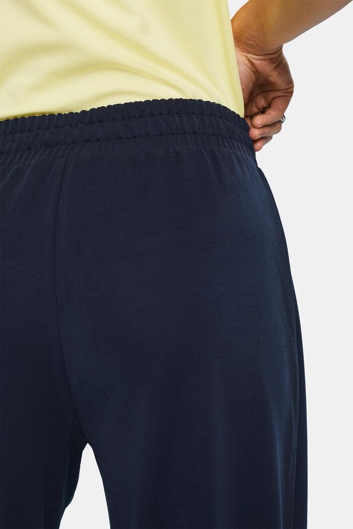 Pantaloni da infilare, a gamba larga e con piega fissa, NAVY, detail image number 3