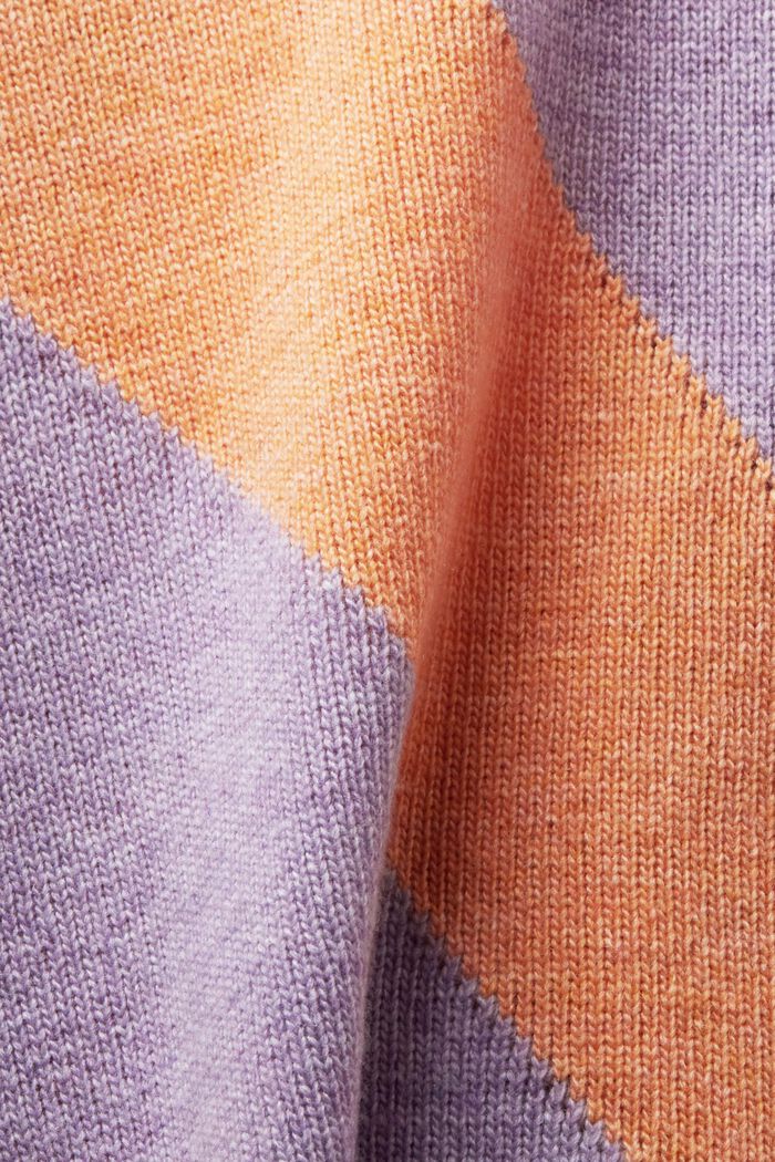 Pullover jacquard a righe, LAVENDER, detail image number 5