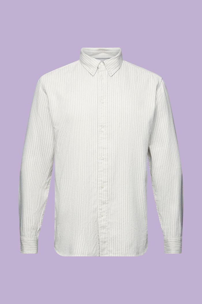 Camicia in flanella di cotone a righe gessate, ICE, detail image number 6