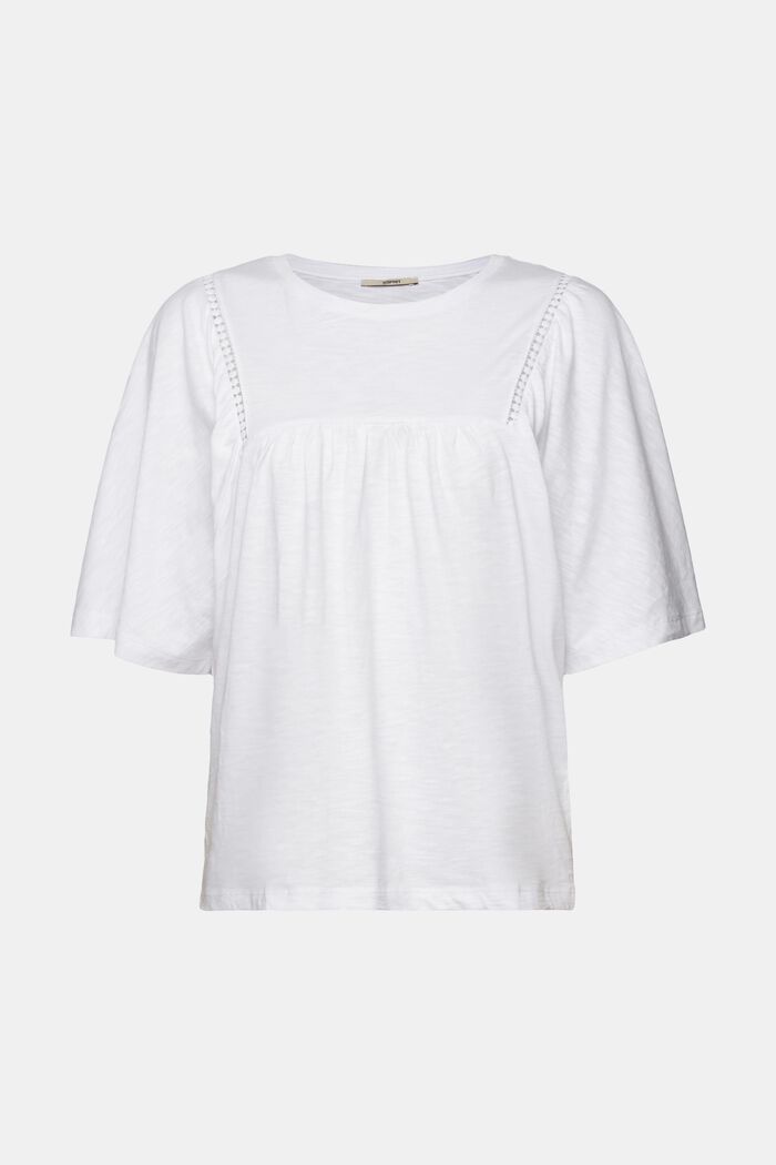 T-shirt svasata, 100% cotone, WHITE, detail image number 6
