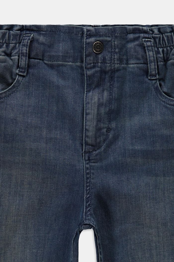 Jeans paperbag in cotone, BLUE LIGHT WASHED, detail image number 2