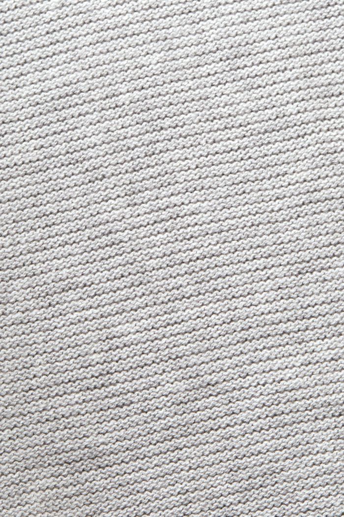 Pullover in maglia strutturata con scollo a V, LIGHT GREY, detail image number 5