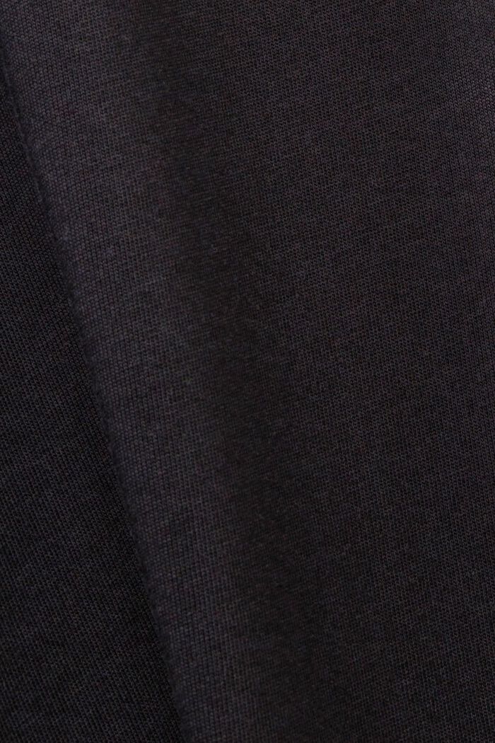 T-shirt in cotone sostenibile con motivo a cuore, BLACK, detail image number 5