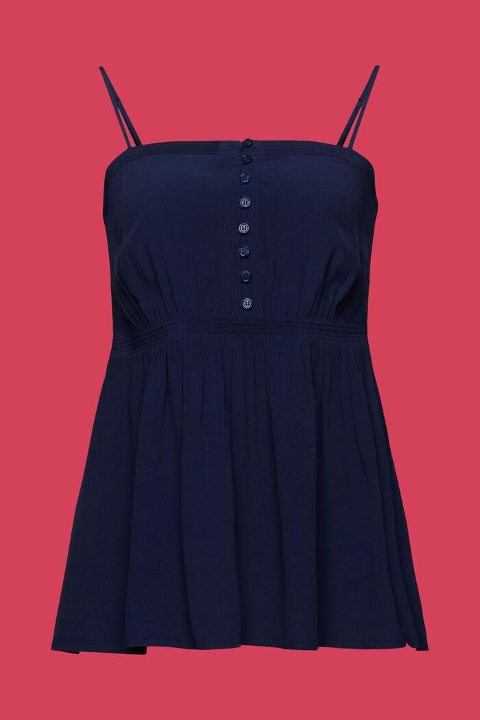 Canotta babydoll con bottone frontale, NAVY, detail image number 6