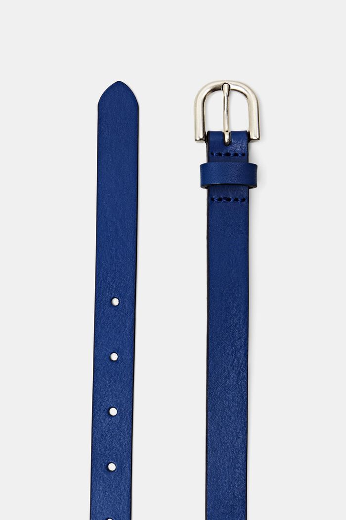 Cintura sottile in pelle, BRIGHT BLUE, detail image number 1
