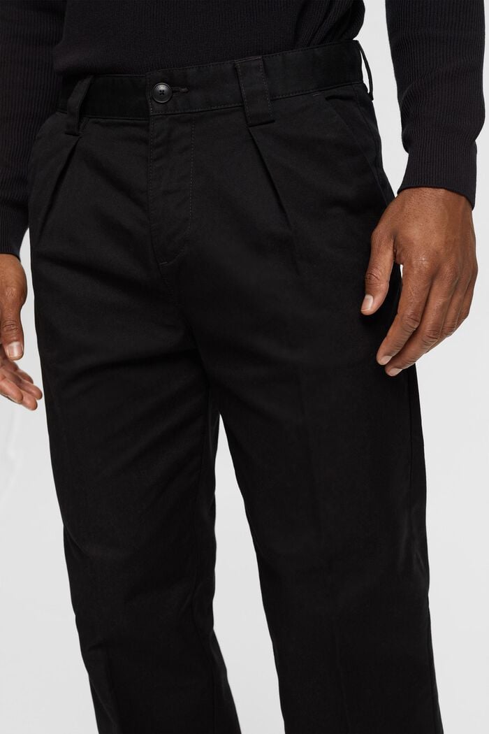 Pantaloni chino dalla vestibilità ampia, BLACK, detail image number 3