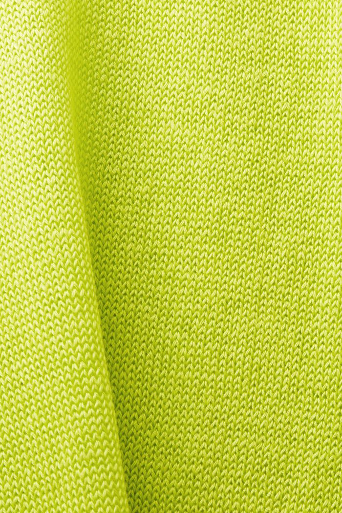 Maglione con girocollo in lino, LIME GREEN, detail image number 4