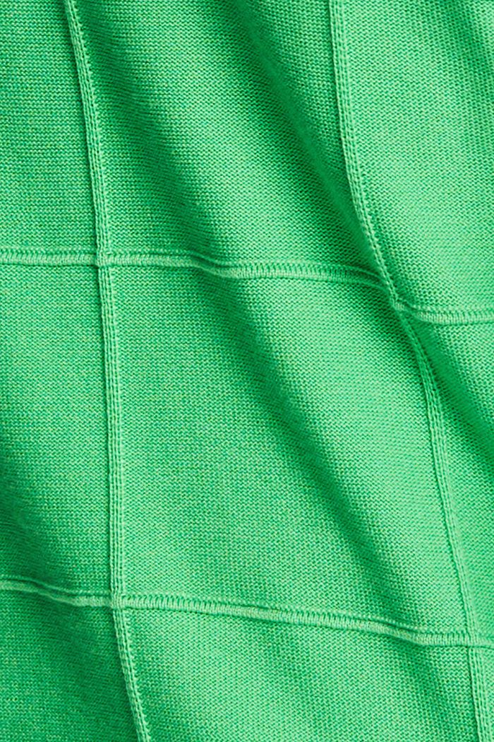 Pullover strutturato a quadri in tono, CITRUS GREEN, detail image number 4