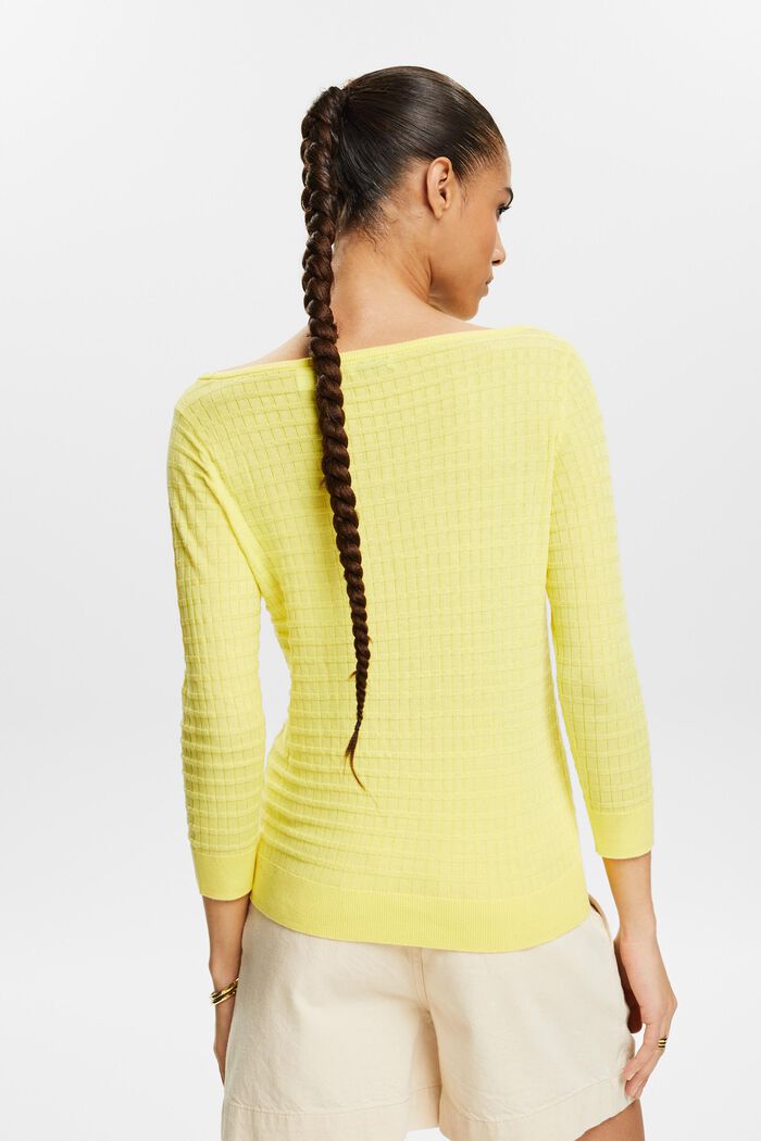 Pullover a maglia strutturata, PASTEL YELLOW, detail image number 2