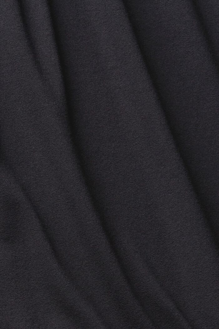 Maglia manica lunga con rouches, LENZING™ ECOVERO™, BLACK, detail image number 5