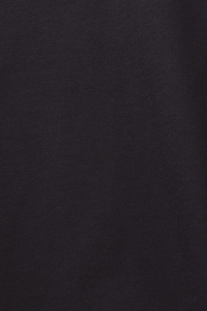 T-shirt con scollo a V, realizzata in jersey di 100% cotone, BLACK, detail image number 5