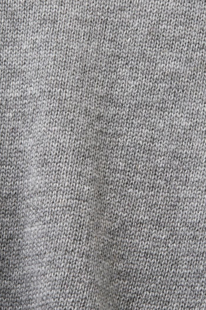 Pullover con collo a lupetto in misto lana, MEDIUM GREY, detail image number 5